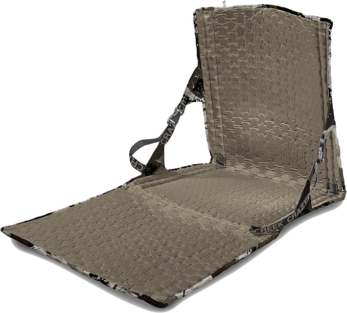 Crazy Creek HEX 2.0 PowerLounger for Day Hiking & Backpacking Trips, 250 LBS Weight Capacity, Adjustable Straps, Compact Design, Water-Resistant, Kings Camo