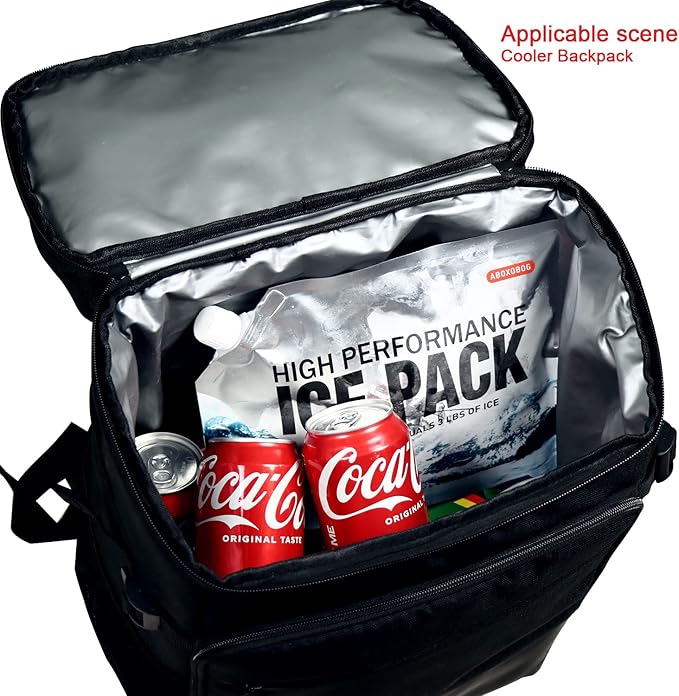 Reusable Ice Packs for Coolers Long Lasting Gel Freezer Packs for Cooler Bag Backpacks, Lunch Box, Cooler Bag, Keeps Food Cold Fresh (Small Set of 3)