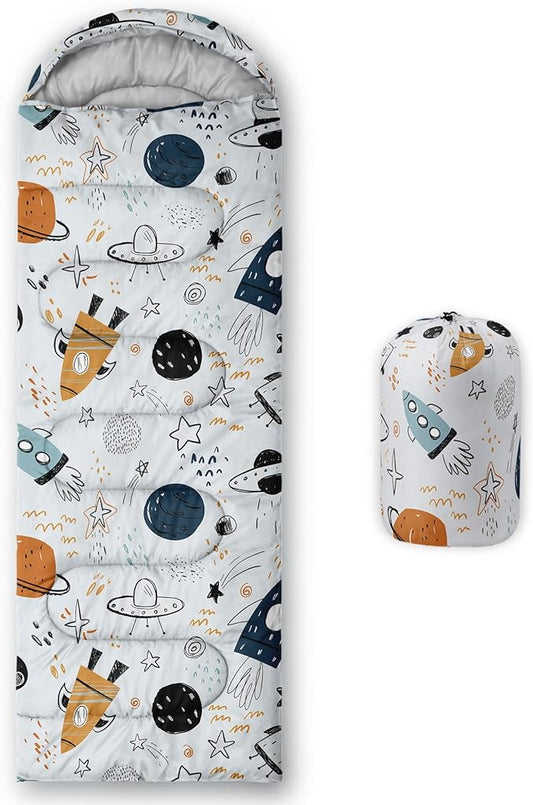 Kids Sleeping Bag for Boys and Girls,Monster Alien Print-Lightweight Warm Portable Outdoor Indoor-Waterproof Cold Weather Resistant Sleeping Bag for Camping Hiking