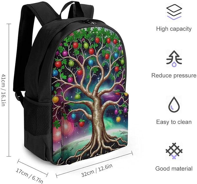 Rucksacks Lightweight Multipurpose Anti-Theft Mystery Tree Of Life Fantasy Magic Art Shoulder Bag Large Capacity Business Computer Bag With Smooth Zippers
