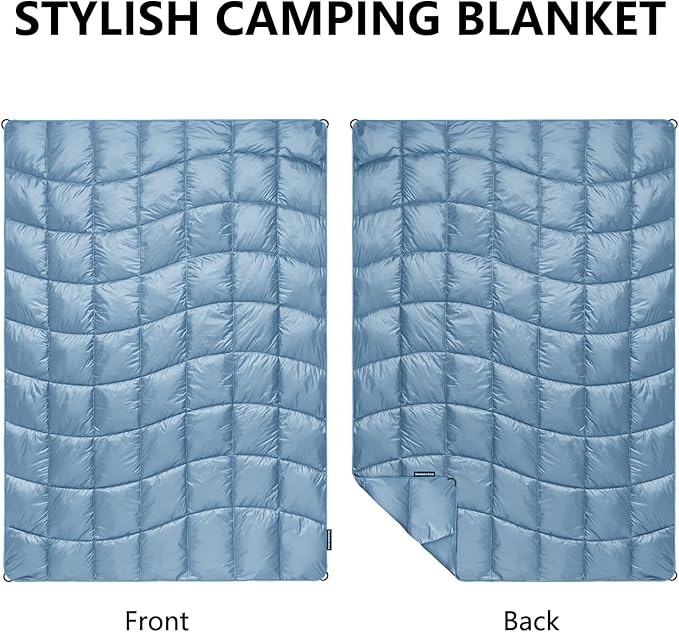 Camping Blanket, Packable Puffy Blankets Lightweight Windproof Waterproof for Outdoors,Hiking, Backpacking,Beach,Car,Picnic,Stadium