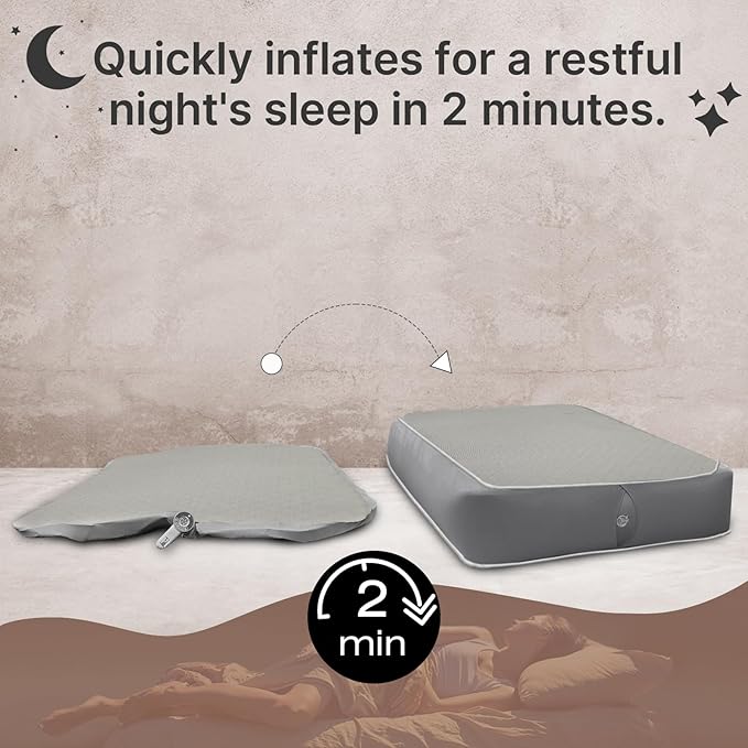 Portable TPU Wire-Drawn Inflatable Mattress - Quick Setup, Stable Sleep Surface, Indoor/Outdoor, Ideal for Travel & Home