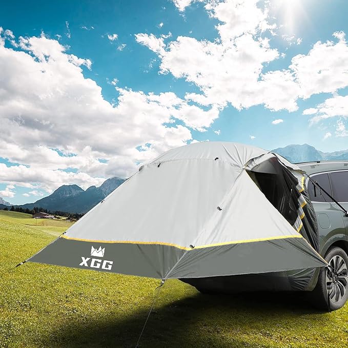 SUV Tent Car Awning, UPF 50++ with Portable Waterproof Storage Bag, Tear-Resistant, Large Space, Good Vision, Smooth Ventilation, Suitable for Outdoor Beach Camping Auto Canopy Shade…