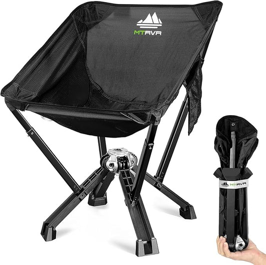 Camping Chairs for Adults, Supports 600 Lbs Lightweight Folding Camping Chair, Collapses to Size of Water Bottle Portable Camping Chair for Outdoor, Beach, Lawn, Travel, Picnics