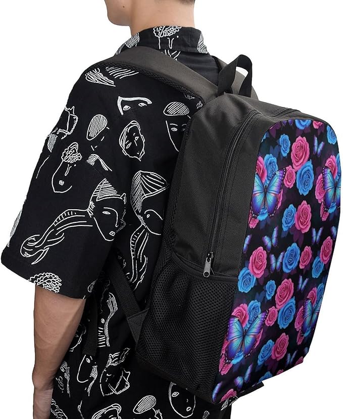 Casual College Daypack Butterfly Multipurpose Business Travel with Large Capacity Rucksack for Men Women