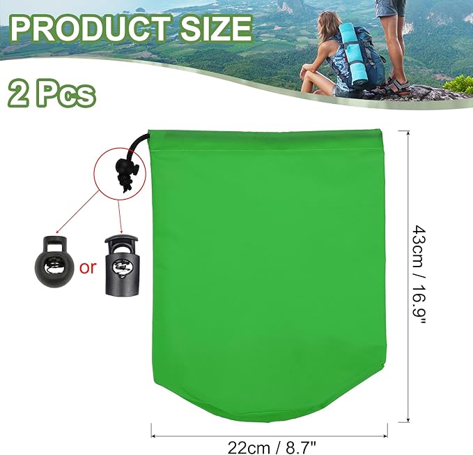 PATIKIL Stuff Sack, Waterproof Outdoor Storage Sack Portable Drawstring Dust Flap Bag Lightweight Sleeping Bag for Camping Hiking Travel