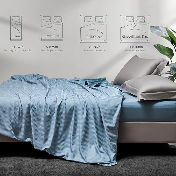 Elegear Revolutionary Cooling Blanket King, Absorbs Heat to Keep Body Cool for Night Sweats, Double Sided Arc-Chill3.0 Cooling Fiber Q-Max>0.5, Lightweight Summer Cold Blankets for Sleeping 90“ x 108”