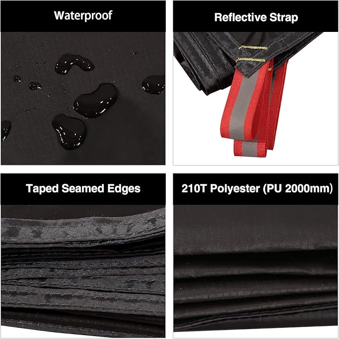 REDCAMP Waterproof Camping Tent Tarp - 36"x83", 4 in 1 Multifunctional Tent Footprint for Camping, Hiking and Survival Gear, Lightweight and Compact