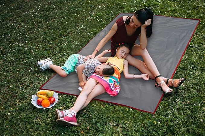 Wind Tour Portable Multifunctional Outdoor Camping Tarp Groundsheet Footprint Lightweight Floor and Ground Tarps for Camping Hiking with Carry Bag (177" x 177")