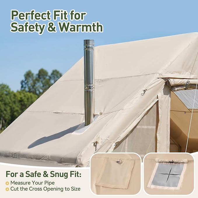 Aoxun Inflatable Camping Tent for 4-8 Person, Instant Setup Family Size Tent, Waterproof Windproof Outdoor Shelter with UV Protection, Lightweight Portable for Camping, Beach, Festivals