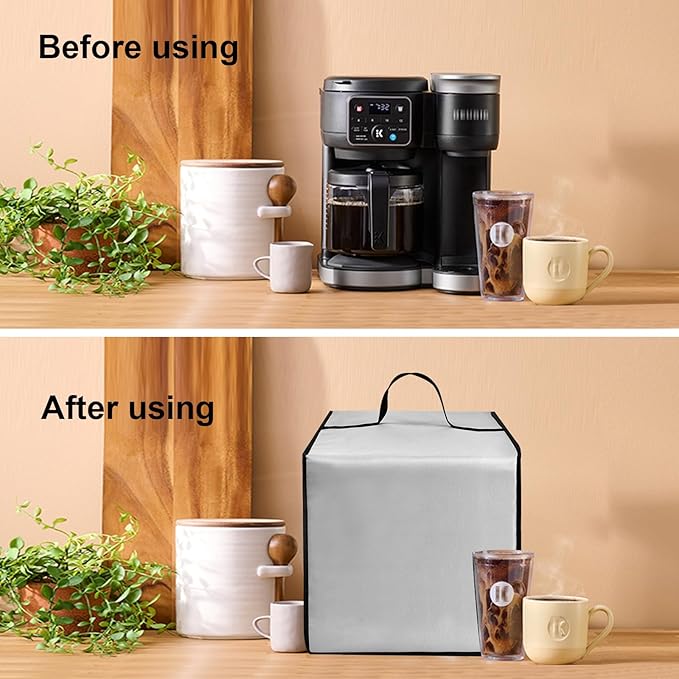 Cold Brew Coffee Maker Cover Drip Coffee Maker Lid Waterproof Antistatic Nylon Case for K-Duo Gen2/K-Cup Gen1 Hot & Iced Single Serve & Carafe Coffee Make 72oz