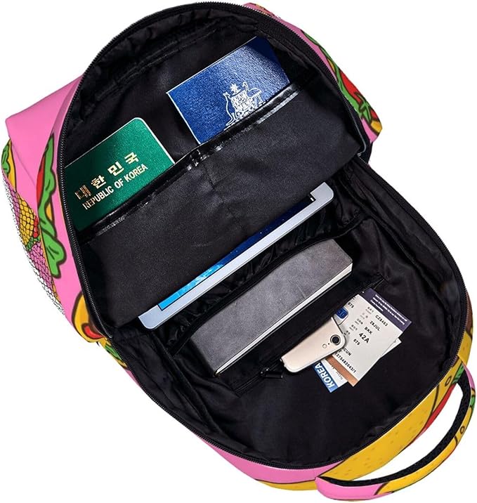 Rucksacks Lightweight Multipurpose Anti-Theft Mexican Taco Shoulder Bag Large Capacity Business Computer Bag With Smooth Zippers