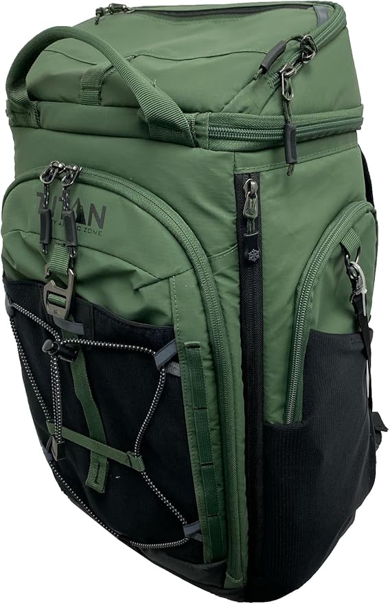 26 CANS T.I.T.A.N. by Arctic-Zone Super Foam and Leak Proof Backpack Cooler - Army Green