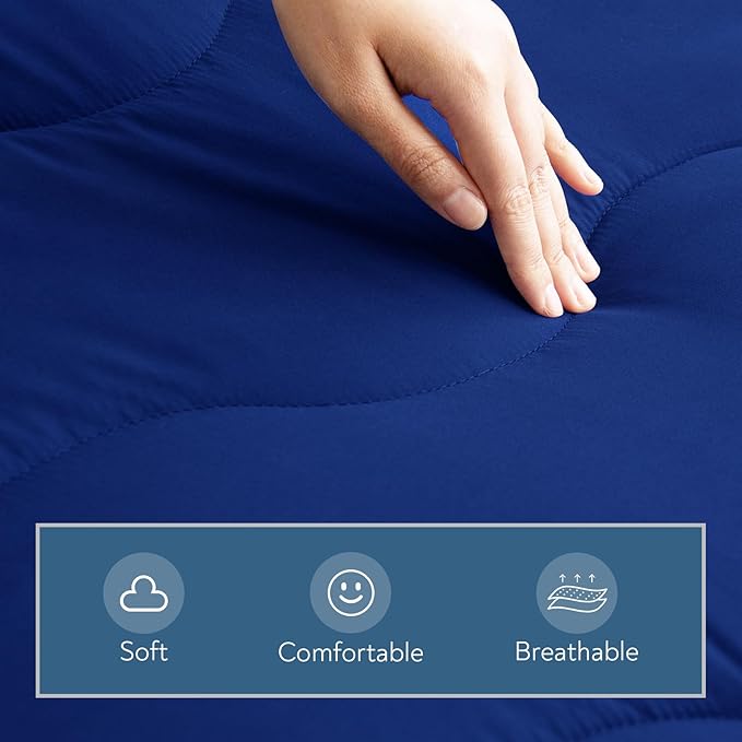 Cot Mattress Pad, 30"x75" Quilted Foam Camping Cot Mattress Topper with Anti-Slip Bottom, Breathable & Comfortable Cot Pads for Camping/Rv Bunk/Narrow Twin Beds, Sleeping Cot Mattress Pad Only