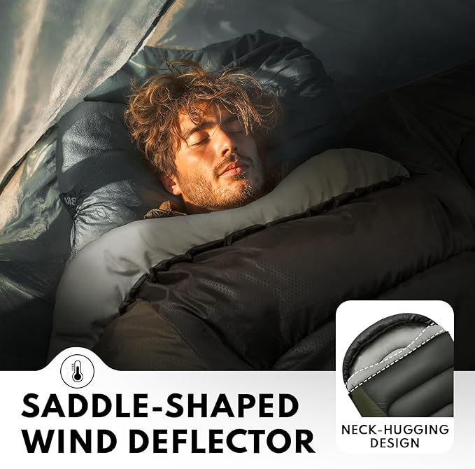 20°F XXL Sleeping Bags for Adults Cold Weather,Camping Sleeping Bag with Compression Sack for Winter Hiking, Hunting,Traveling