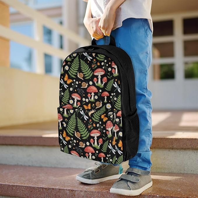Casual Daypack Mushroom Trekking Travel Hiking with Climbing Shoulder Bag, Shoulder Book Bags