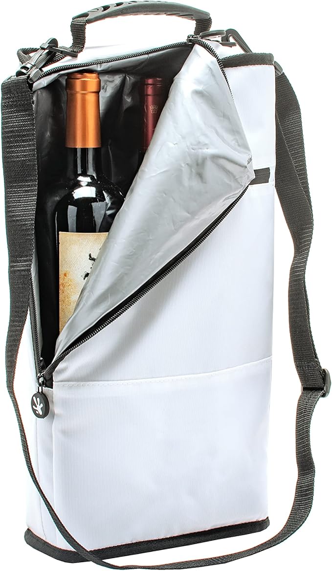 geckobrands Verticool Cooler - Insulated Portable Soft Cooler Bag with Adjustable Shoulder Strap, Holds 9 Cans or 2 Wine Bottles, Perfect for Beach, Picnics, and Outdoor Activities