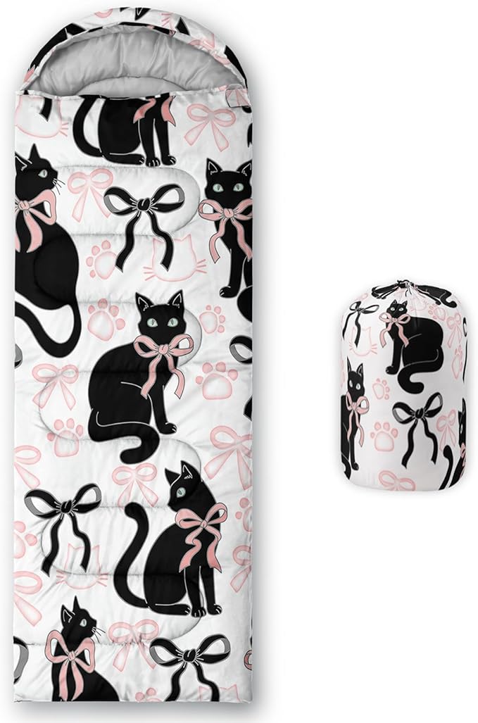 AILONEN Kawaii Puppy Sleeping Bag for Kids Boys Girls,Warm and Cool Weather,Lightweight,Waterproof Backpacking,Cartoon Cute Dog & Duck Animal Themed Blue Sleeping Bag for Camping