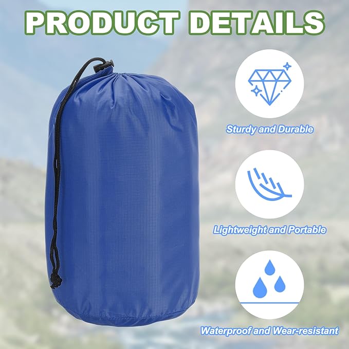 PATIKIL Stuff Sack, Waterproof Outdoor Storage Sack Portable Drawstring Dust Flap Bag for Hiking Backpacking