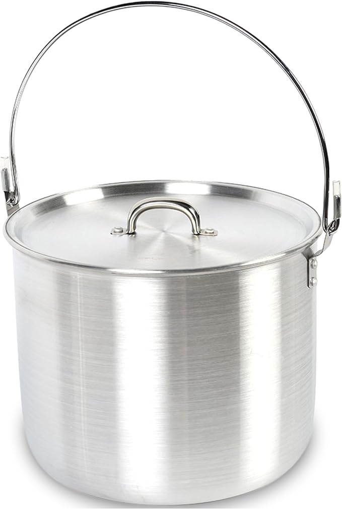 AceCamp Nested Pot Aluminum Lightweight Cooking Pot Set Outdoor Large Stock with lid and folding handle - 4L,8L,12L