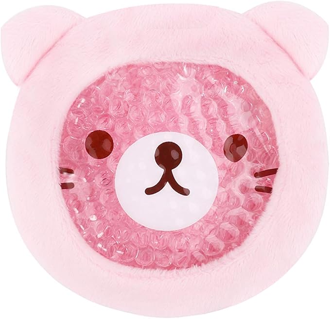 FOMI Premium Kids Hot Cold Ice Packs | 3 Pack | Soft Colorful Sleeves | Fun Animal Designed Children Gel Bead Wrap | Pain Relief for Kids Boo Boos, Fever, Wisdom Teeth, Tired Eyes, Headaches