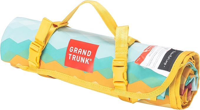 GRAND TRUNK Meadow Mat Large - Waterproof Outdoor Blanket for Picnic, Beach & Camping, Stakes Included (Horizon)