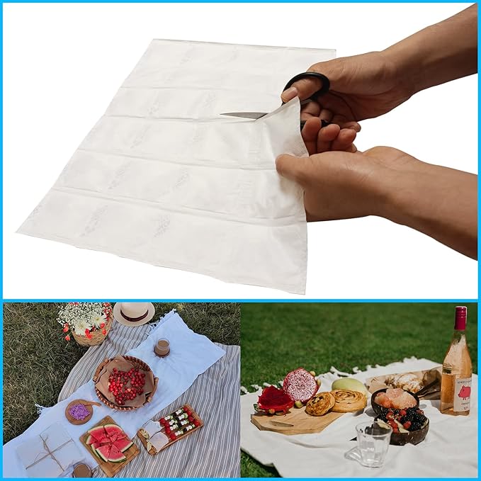 Reusable Ice Pack for Shipping Frozen Food 6 Sheets Dry Ice Packs for Cooler Long Lasting Cold Freezer Packs for Mailing Perishables Storage Flexible Ice Packs for Lunch Boxes Bags