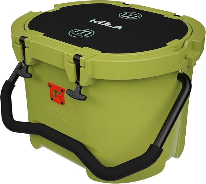 KULA by Bote Hard Shell MAGNEPod Compatible Cooler Travel Handle Rubber Closure Gatorshell Construction Strong Insulation 10 Gallon Capacity Portable Fishing Seat Multiple Colors