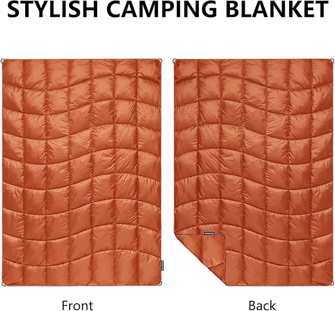 Camping Blanket, Packable Puffy Blankets Lightweight Windproof Waterproof for Outdoors,Hiking, Backpacking,Beach,Car,Picnic,Stadium