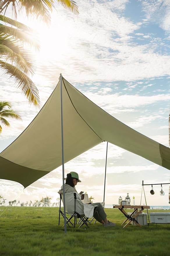 Camping Tarp Poles Tent Poles Adjustable for Tarp Canopy Awning Beach Shade (Dia 1.0"/Length 86.6")
