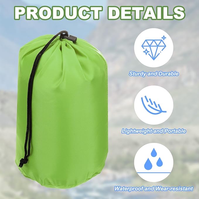 PATIKIL Stuff Sack, Waterproof Outdoor Storage Sack Portable Drawstring Dust Flap Bags Lightweight Sleeping Bag for Camping Hiking Travel