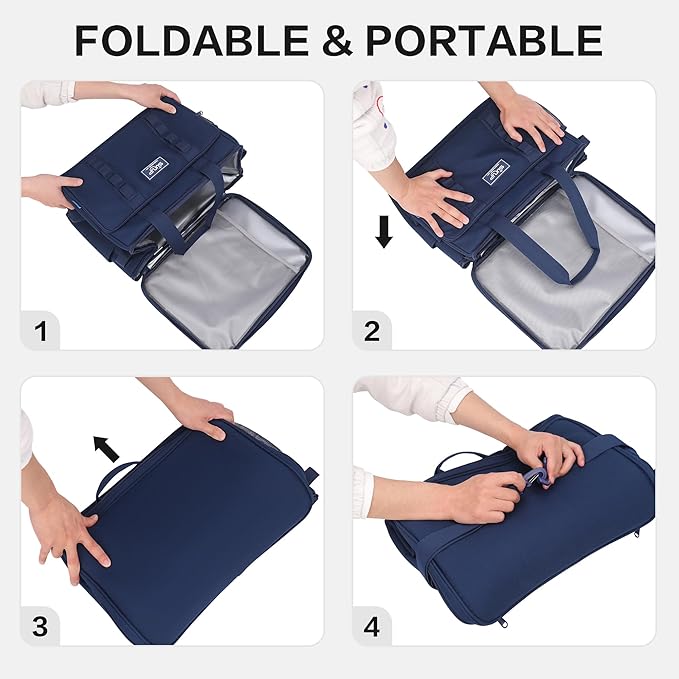 SUNUP 48 Cans Soft Sided Insulated Cooler Bag, Collapsible Large Lightweight Ice Chest, Portable Leak-Proof Cooler for Travel, Camping, Beach, Grocery