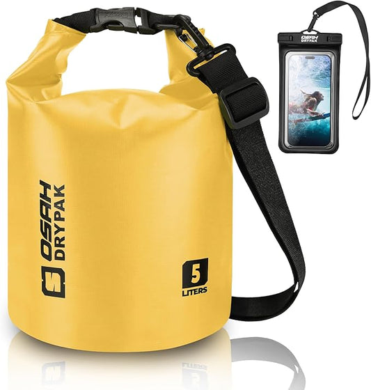 Waterproof Dry Bag, 5L/10L/20L/30L/40L Roll Top Lightweight Storage Backpack with Phone Case for Women & Men, Floating Waterproof Sack for Travel, Swimming, Kayaking, Paddle Board, Camping & Beach