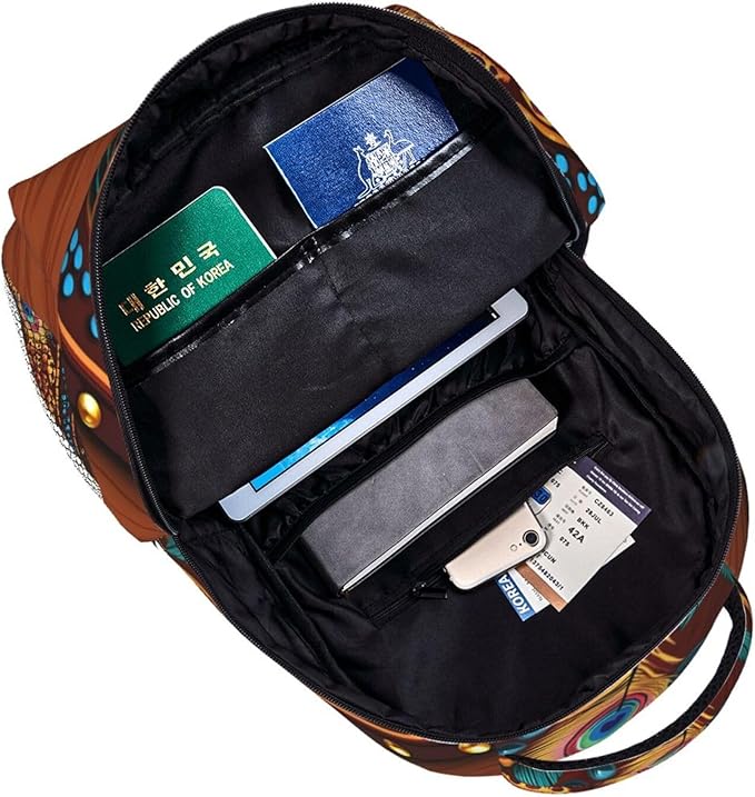 Rucksacks Polyester Anti-Theft Multipurpose 90S Sunflower Leopard Carry On Bag Large Capacity Gym Outdoor Hiking Backpack With Smooth Zippers