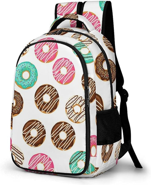 Carry On Anti Theft Laptop Backpack Sweet Donut, Large Sturdy Travel Bag with Multi Compartments for Business Weekender Hiking
