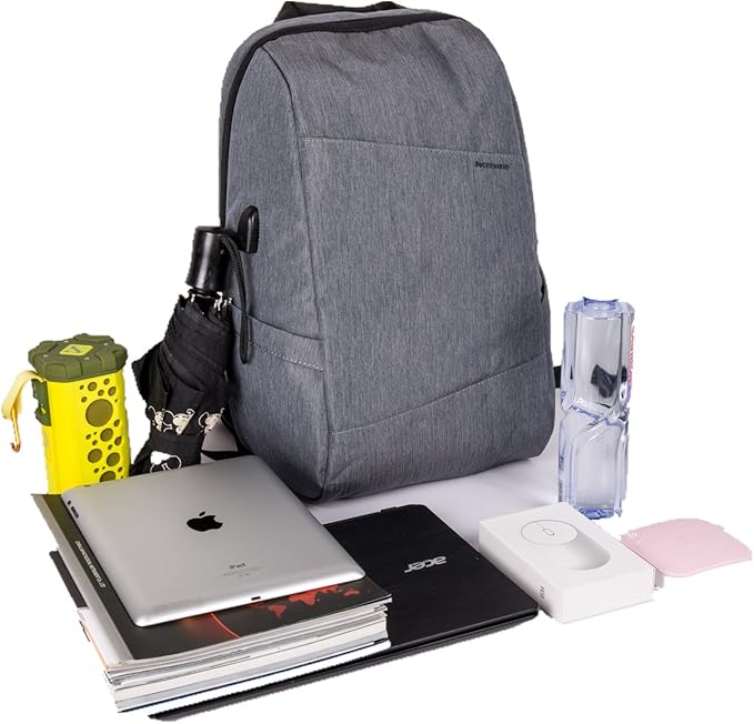 Rocktraveler RTL17GR Leisure Anti-theft Backpack Lap Top Bag, Grey