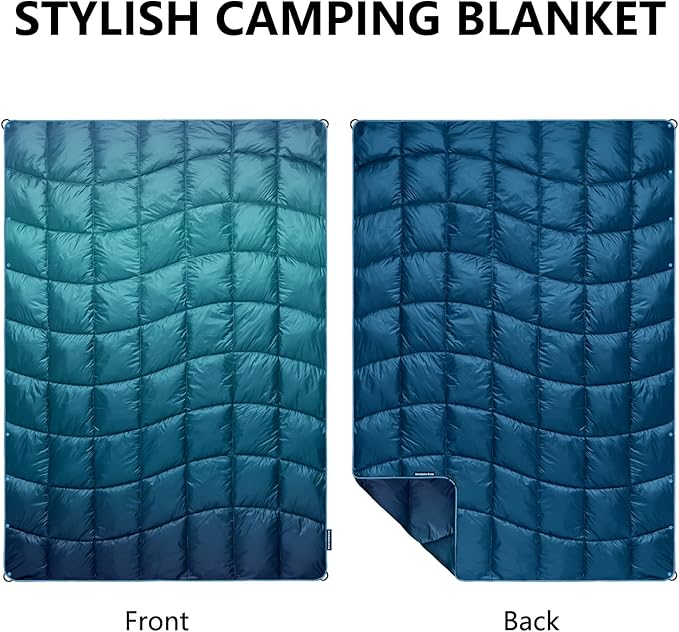 Camping Blanket,MINI Puffy Blanket Down Alternative Blanket Lightweight Windproof Water Resistant for Outdoors,Hiking, Backpacking,Beach,Car,Picnic,Stadium