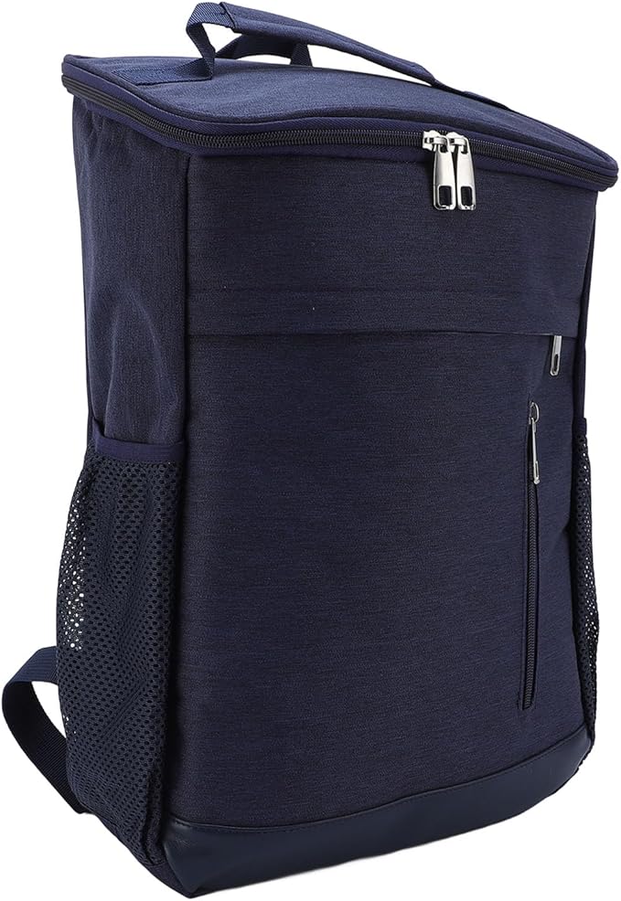 Dioche Cooler Backpack Cooler Backpack, Large Capacity, Leakproof, Multipocket Outdoor Picnic, Rainproof Design, Suitable for Beach Camping, Family Gatherings, Blue. (Blue)
