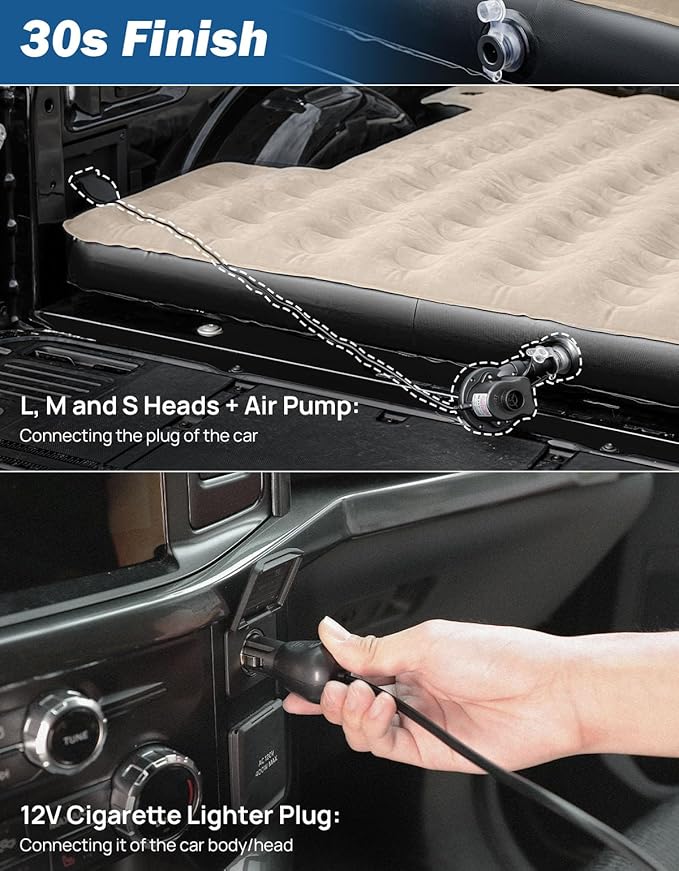JOYTUTUS Portable Truck Bed Tent with Rainfly+JOYTUTUS Truck Bed Mattress for 5.5-5.8Ft