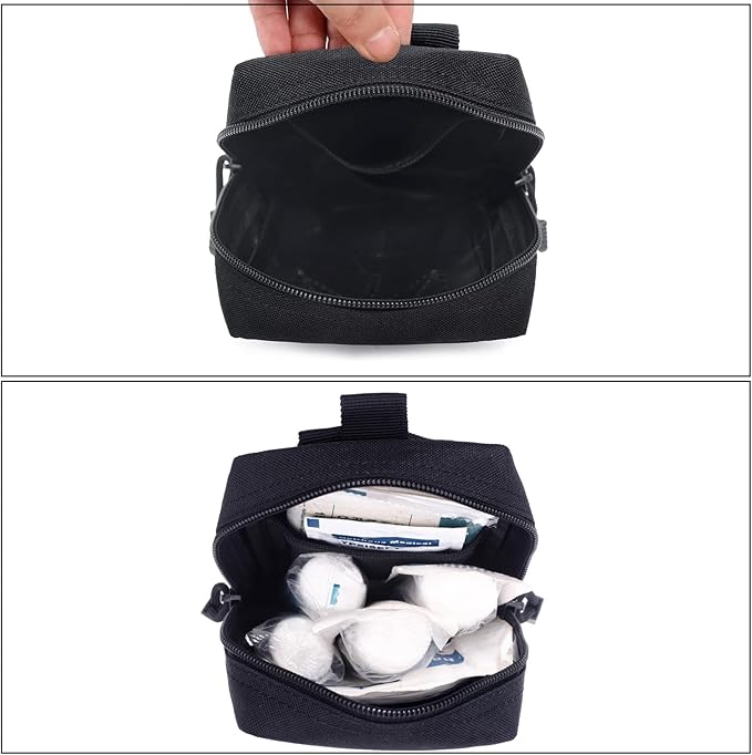 2 Pack Tactical Molle Pouch - Premium Durable Utility Bag for Military, Hiking, Camping, Hunting, EDC & Duty Belts, Backpacks and Vests