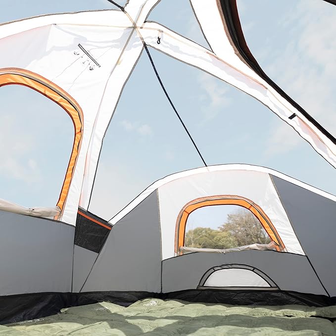 Tent for Family Camping Quick Setup, Instant Pop Up Dome Tents Outdoor 2-3 Person / 6 Person, with Water-Resistant Rainfly and Mesh Roofs & Door & Windows