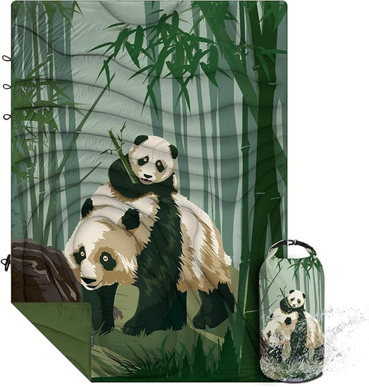 Camping Blanket Puffy - Outdoor Stadium Blanket Wearable, Lightweight, Packable, Machine Washable Camping Quilt for Traveling, Picnic, Beach, Party