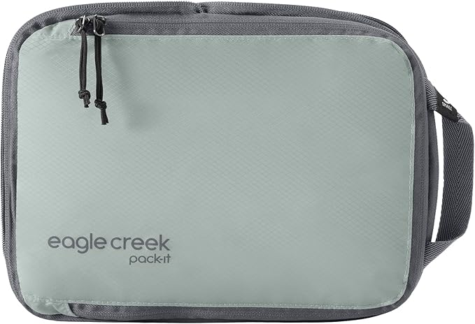 Eagle Creek Pack-It Isolate Compression Cube - Lightweight Compression Cube for Optimizing Luggage Space - Easy-Grab Zipper - Convenient Top Handle - Recycled Materials - Small - Storm Grey