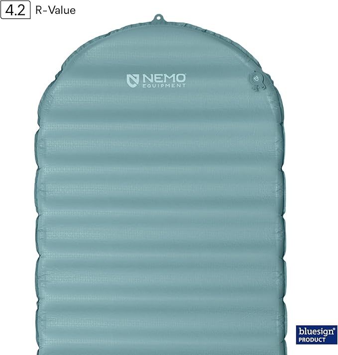 Nemo Equipment Flyer Self-Inflating Bluesign Sleeping Pad - Aquifer/Algiers - Long Wide Mummy (76"x25")
