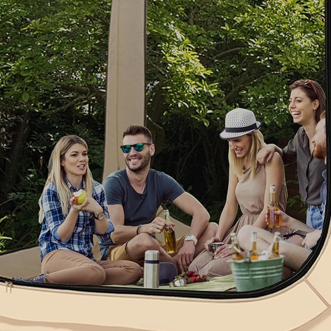 LILYPELLE Screen House Pop-Up Canopy Instant Tent Outdoor Camping Tent with Carry Bag for Patio, Backyard, Deck & Outdoor Activities, Khaki