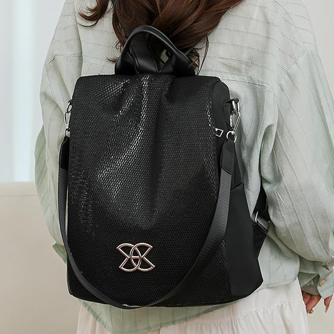 Anti-Theft Leisure Backpack | Multi-Purpose Large Capacity Lightweight Shoulder Bag | Classic Nylon Crossbodys Bags for Female Male
