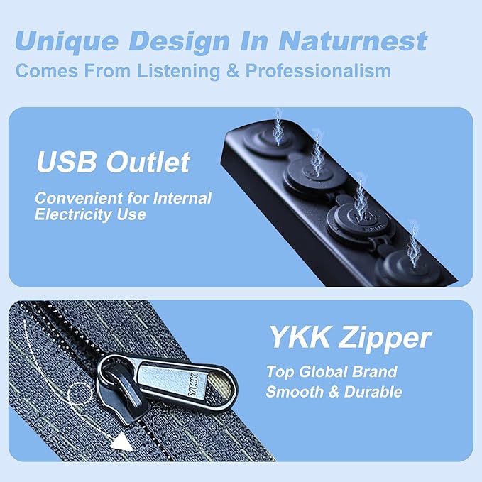 Naturnest Single Person Rooftop Tent, Great View Ventilation Tent for 1 Person Camping, Waterproof UV-Resistant Blackout 4 Season Tents for Pickup Truck, Jeep, SUV, Van, Trailer - Orion Mini