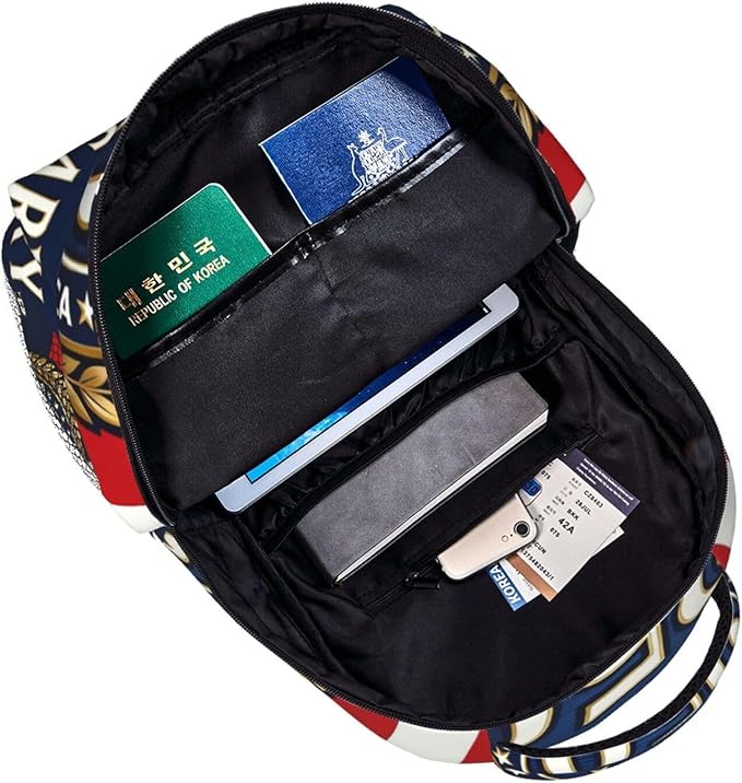 Lightweight Backpack for Gym Travel Bicycle, Big Capacity Multipurpose Anti-Theft Carry On Bag, 250th Anniversary 1776-2026 Patriotic Eagle Art Travel Hiking Bag Day Pack