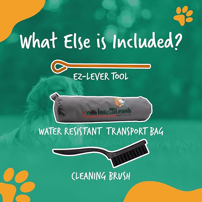 IntelliLeash Heavy Duty Tie-Out Stake: Surface-Lock Technology for Pulling and Bending Prevention, 360-Degree Swivel Ring, Weather-Resistant Coating for Maximum Durability and Tangle-Free Design