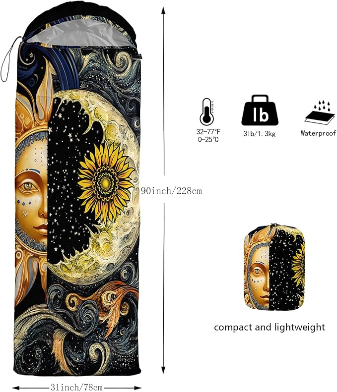 AILONEN Girls Pink Camping Sleeping Bags,Lightweight & Waterproof,3 Season Warm & Cool Weather,Cute Bow Duck Print Sleeping Bags for Kids,Girls,Adults Travelling,Outdoors